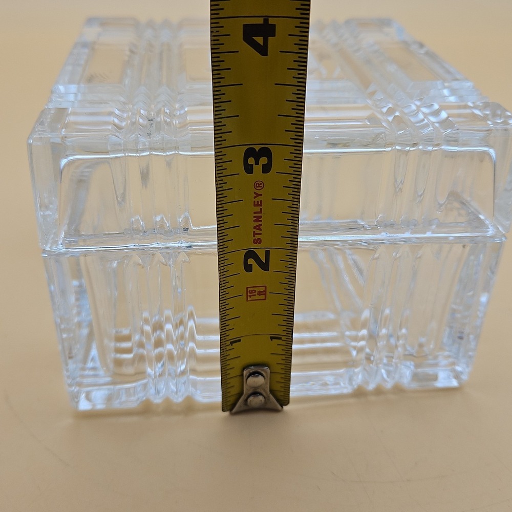 Vintage HP Hewlett Packard Glass Trinket Dish Employee Giveaway Box - Picture 8 of 8